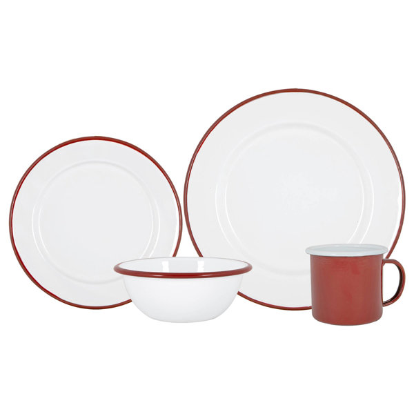Argon Tableware Enamelware Dinnerware Set of 16 Wayfair.co.uk